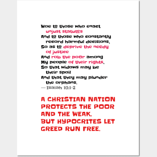 A Christian Nation Protects the Poor and the Weak Posters and Art